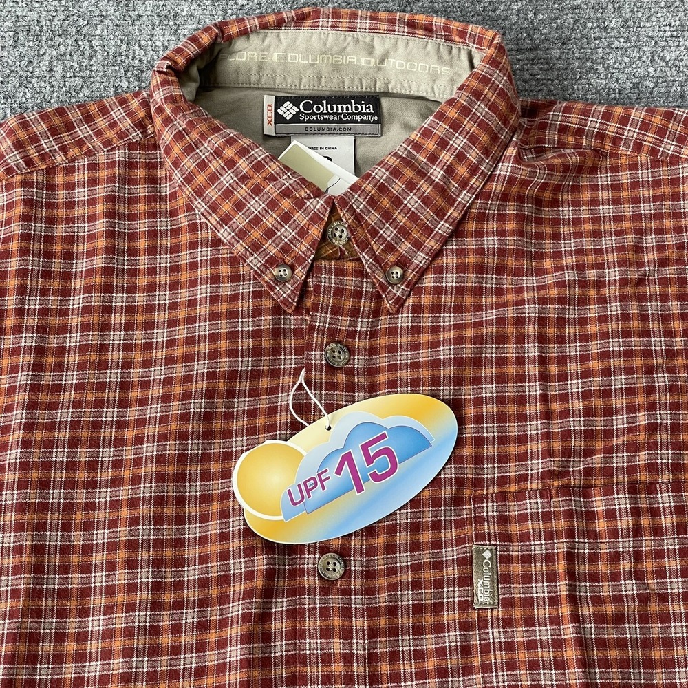 Columbia Shirt Mens XXL XCO Randolph Butte Plaid Flannel Sun Protection‎